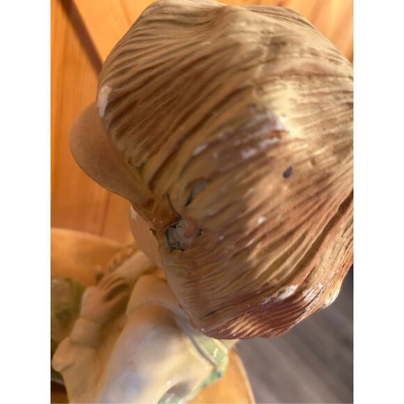 Alice & Andy Chalkware Statues Lawn Ornaments Universal Statuary 1974 - Picture 9 of 14